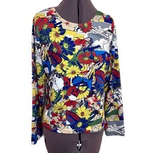 Girlfriends LA Vintage 90s Pop Art Top Size L